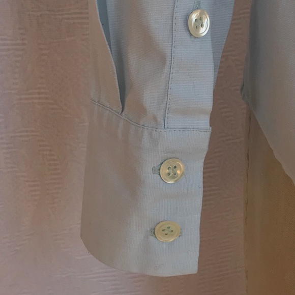 Sonia Rykiel pale blue 3 bow cotton blouse. Size 4 - Picture 6 of 9